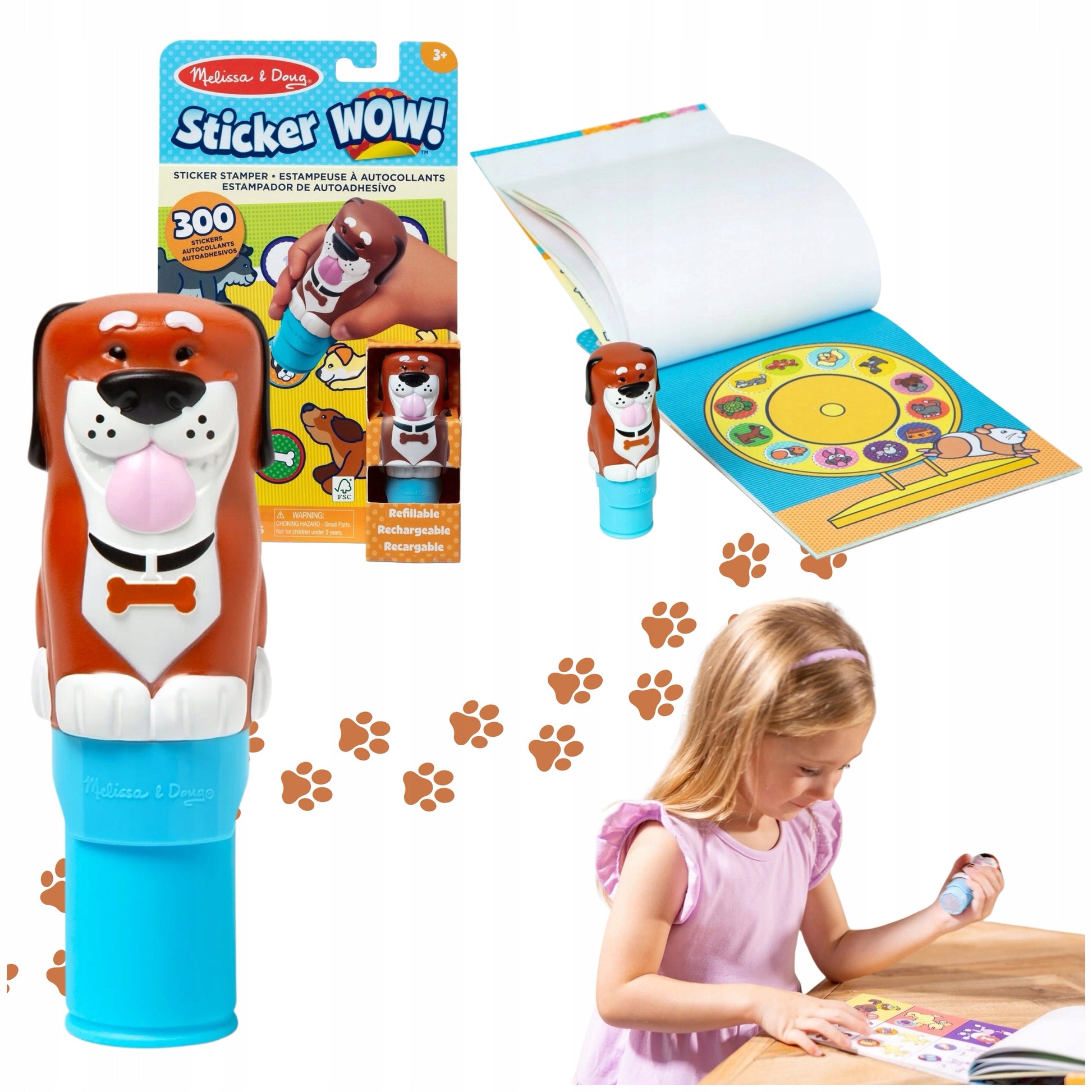 Melissa & Doug - Sticker WOW! Activity Pad + Stamp Set | Dog Melissa & Doug - Sticker WOW! Activity Pad + Stamp Set | Dog