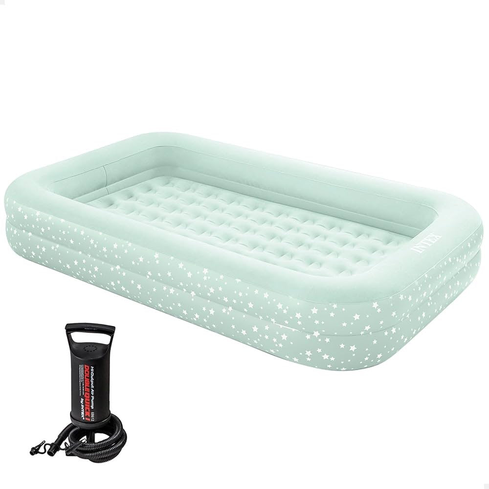Intex - Kidz Travel Bed With Hand Pump | 106.68 X 167.64 X 25.4 Cm Intex - Kidz Travel Bed With Hand Pump | 106.68 X 167.64 X 25.4 Cm