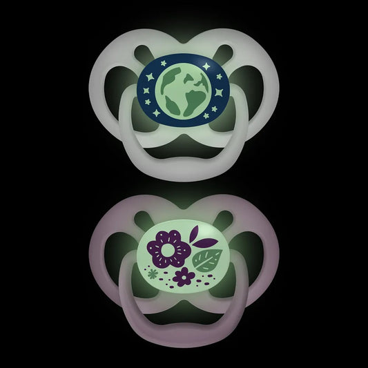 Dr. Brown's - Advantage Pacifier Stage 2 6-18m Glow in the Dark Pink 2-Pack — BambiniJO Jordan