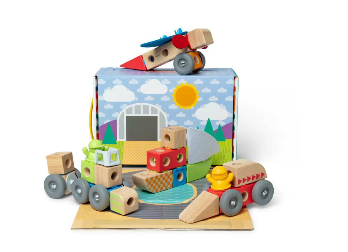 Melissa & Doug - Blockables Vehicles Building Set | 54pc