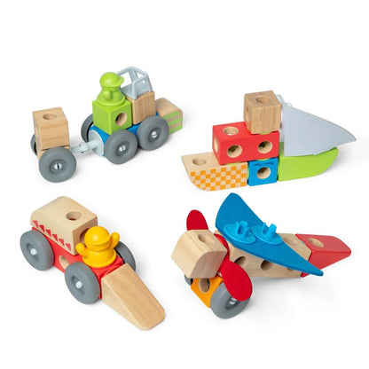Melissa & Doug - Blockables Vehicles Building Set | 54pc