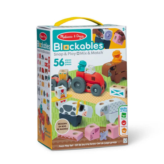 Melissa & Doug - Blockables Farm Building Set | 56pc