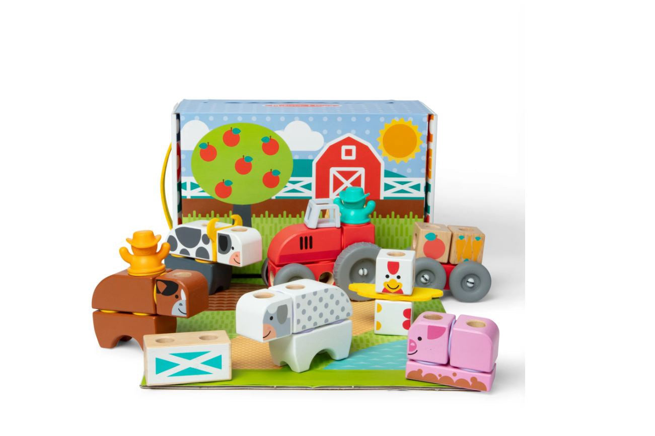 Melissa & Doug - Blockables Farm Building Set | 56pc