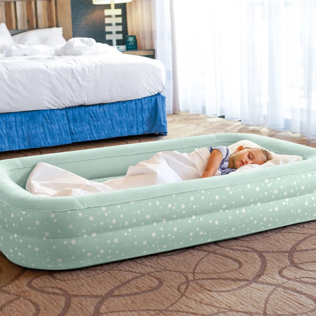 Intex - Kidz Travel Bed With Hand Pump | 106.68 X 167.64 X 25.4 Cm Intex - Kidz Travel Bed With Hand Pump | 106.68 X 167.64 X 25.4 Cm