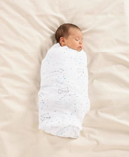 Chicco Multipurpose Muslin Swaddle | Set 2 Pieces | For Newborn Babies | 4in1 use Bear & Sheep
