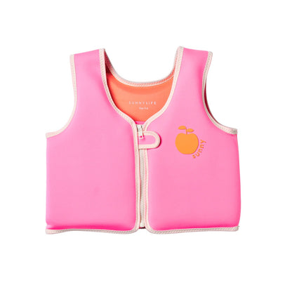 SUNNYLiFE - Float Vest | Poppy the Peach Neon Pink | 3-6Y
