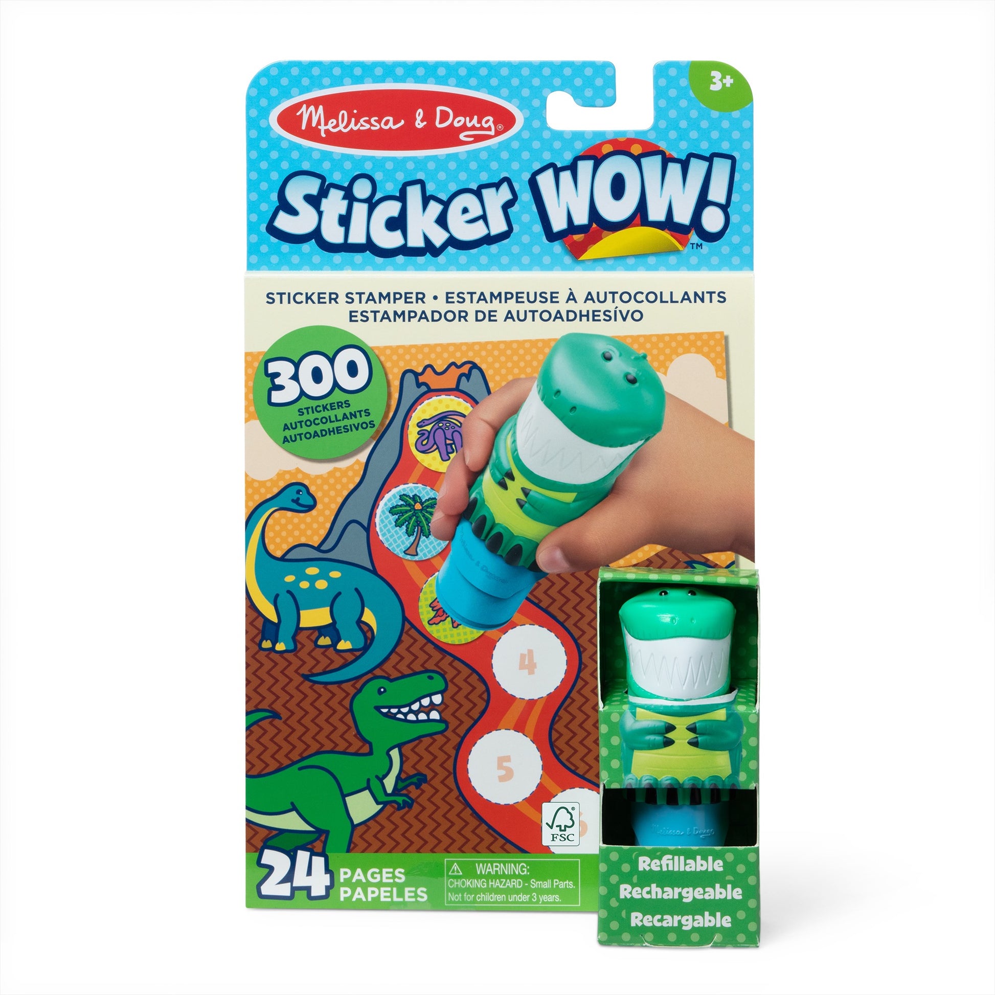 Melissa & Doug - Sticker WOW! Activity Pad + Stamp Set | Dinosaur Melissa & Doug - Sticker WOW! Activity Pad + Stamp Set | Dinosaur