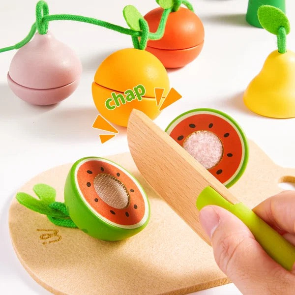 Mideer - Joyful Wooden Food Chopping Set-Delicious Fruit and Vegetable Shop Mideer - Joyful Wooden Food Chopping Set-Delicious Fruit and Vegetable Shop