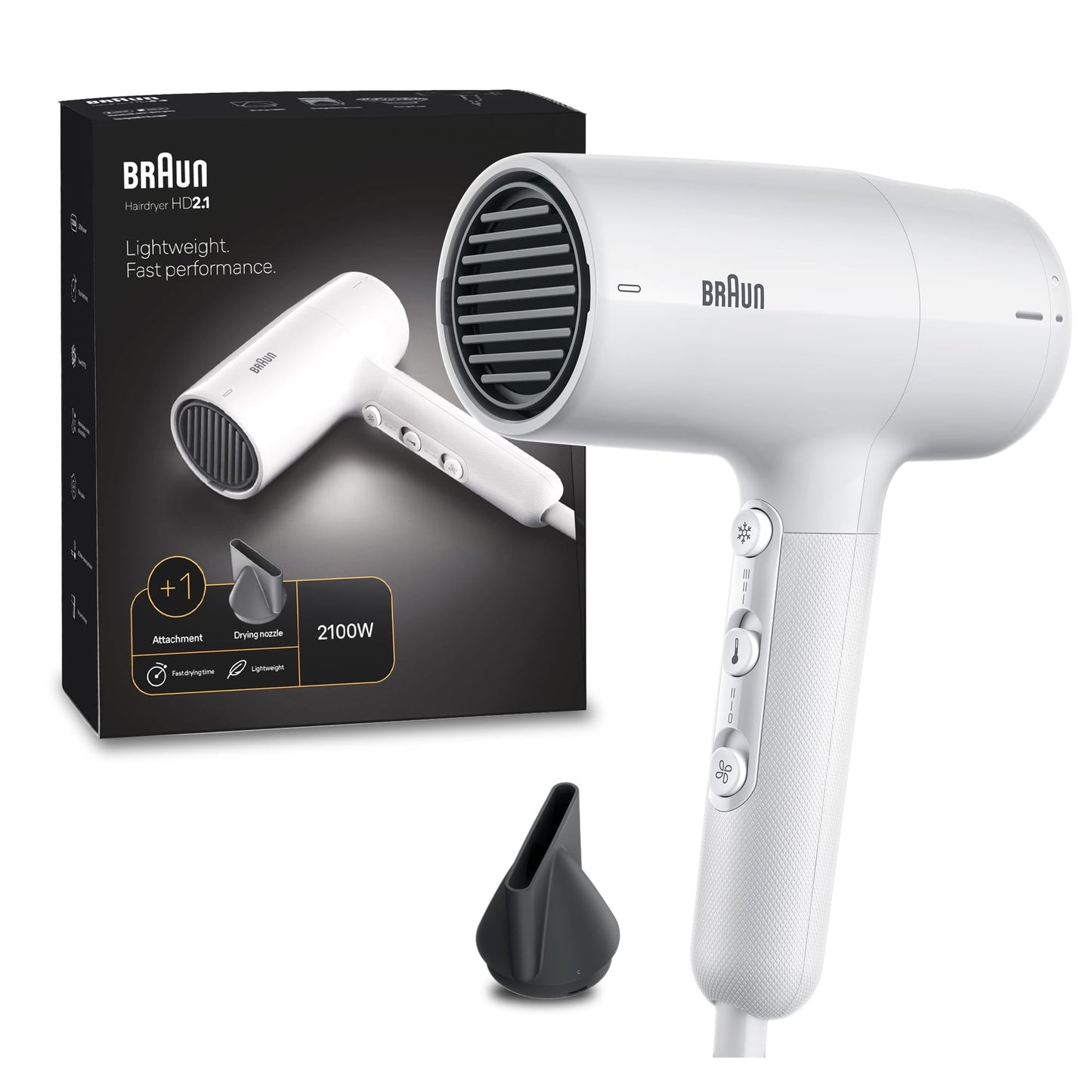 Braun - DC Hair Dryer 2100W White