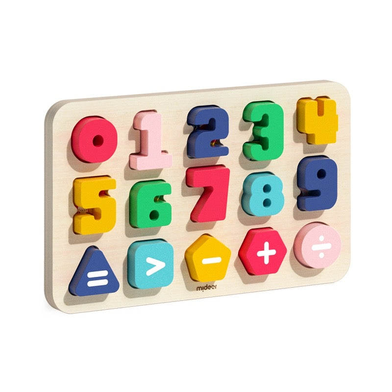 Mideer - Wooden Puzzle Let's Learn Numbers Mideer - Wooden Puzzle Let's Learn Numbers