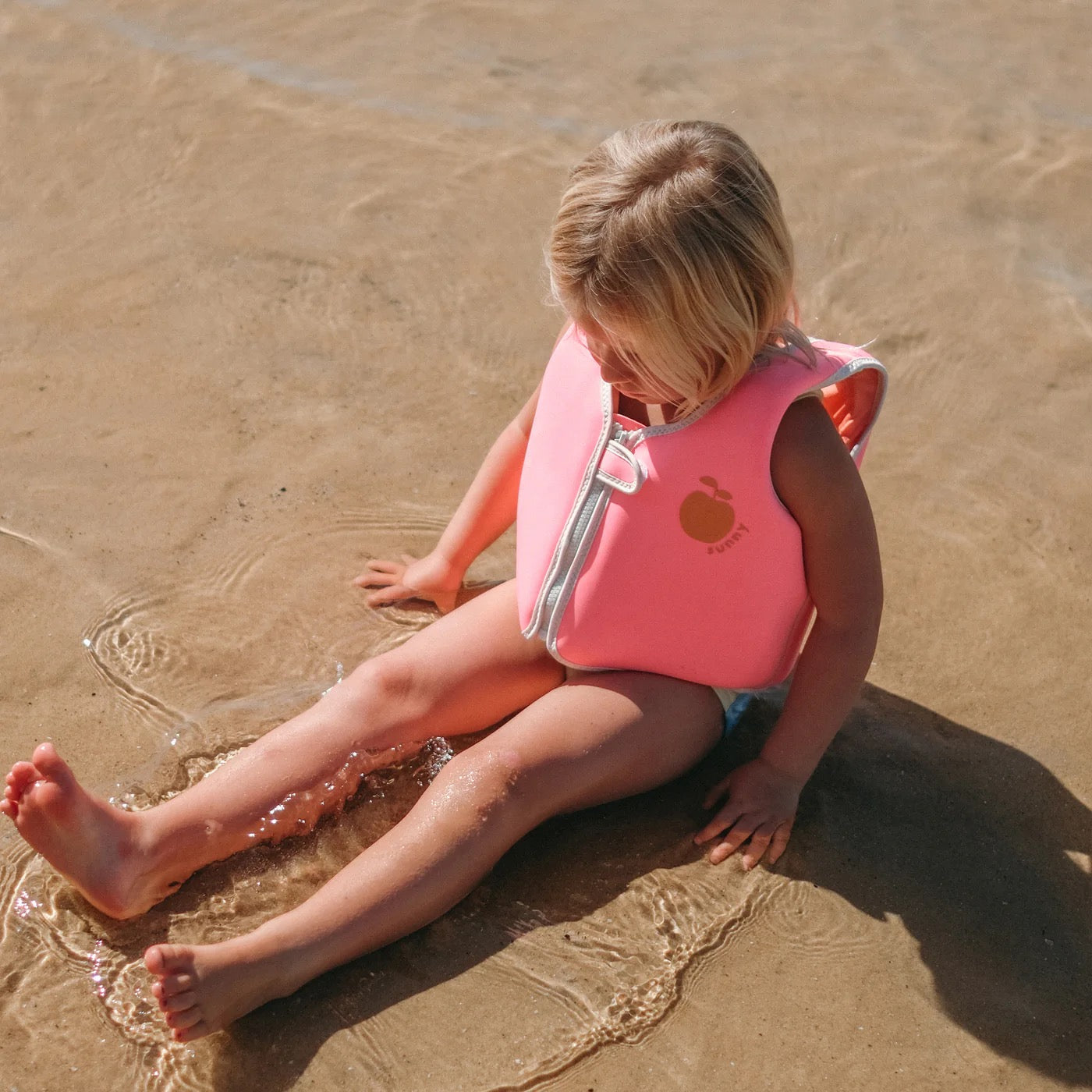 SUNNYLiFE - Float Vest | Poppy the Peach Neon Pink | 3-6Y