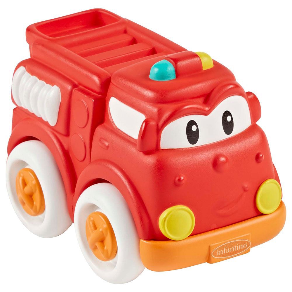 Infantino - Grip & Roll Soft Wheels Baby Toy | Fire Engine Infantino - Grip & Roll Soft Wheels Baby Toy | Fire Engine