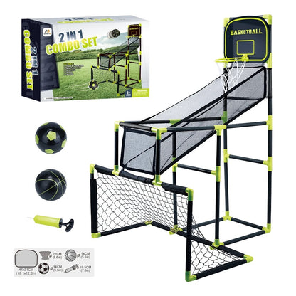 Aojie Sport - 2 In 1 Combo Set | Basketball & Soccer Set | Ages 6+