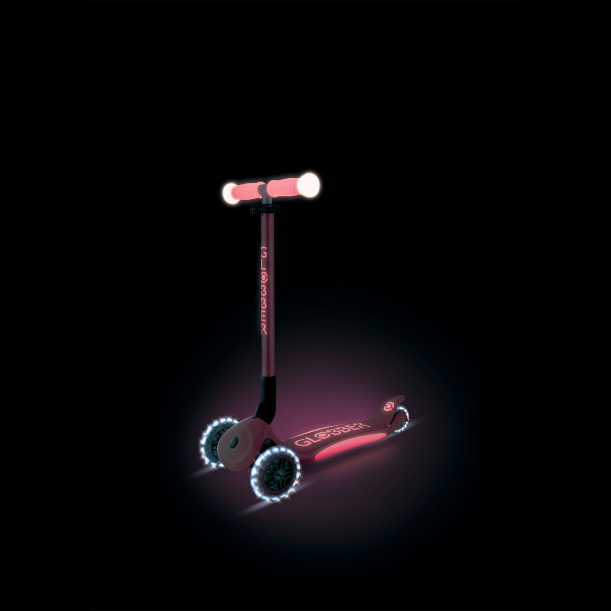 Globber - Elite Glow Lights Scooter | Coral Pink | 3Y+