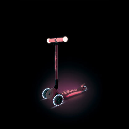 Globber - Elite Glow Lights Scooter | Coral Pink | 3Y+