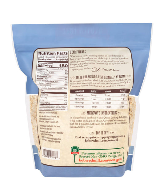 Bob's Red Mill Gluten-Free Quick Cooking Rolled Oats 794g — BambiniJO Jordan
