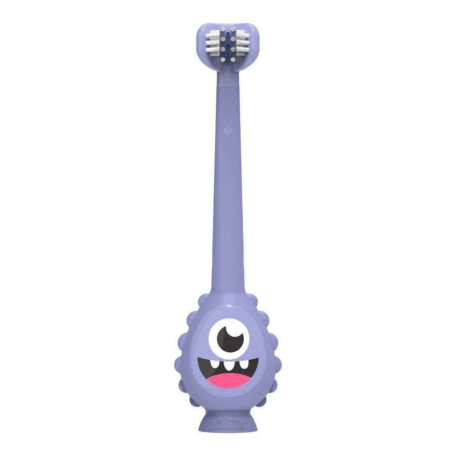 Dr Brown's - ToothScrubber™ Toddler Monster Toothbrush | 1-4Y | Purple