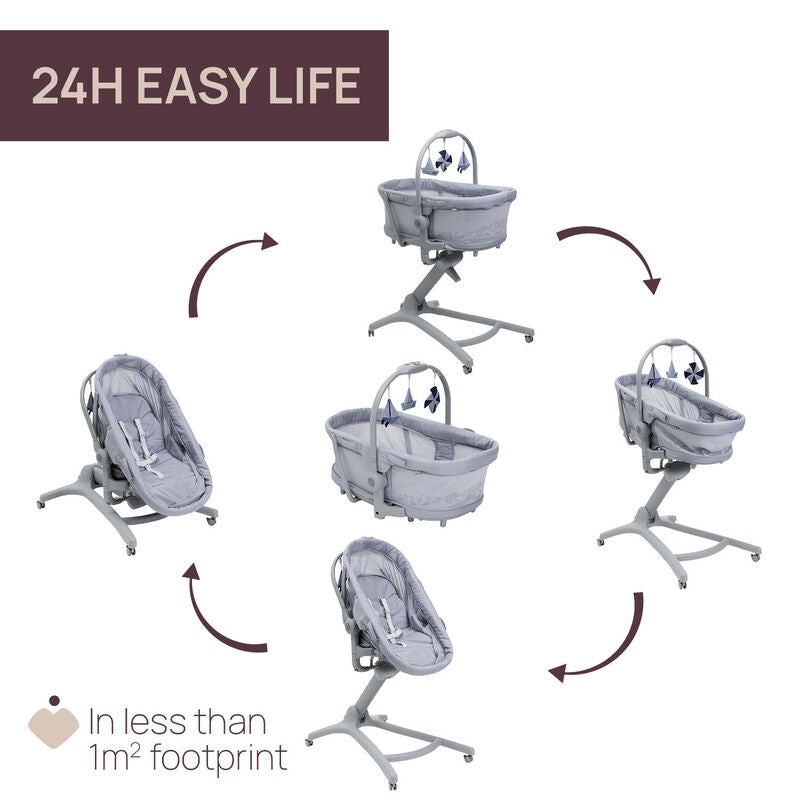 Chicco - Baby highchair Baby Hug Pro 4in1 | White Cream Chicco - Baby highchair Baby Hug Pro 4in1 | White Cream