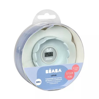 Beaba -  Lotus Multi Functional Bath & Room Digital Thermometer | Green - Blue