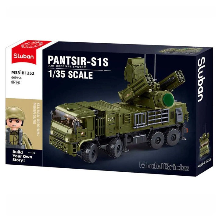 Sluban - ModelBricks Pantsir-S1S Self-Propelled ADS | 659 Pieces | 6Y+ Sluban - ModelBricks Pantsir-S1S Self-Propelled ADS | 659 Pieces | 6Y+
