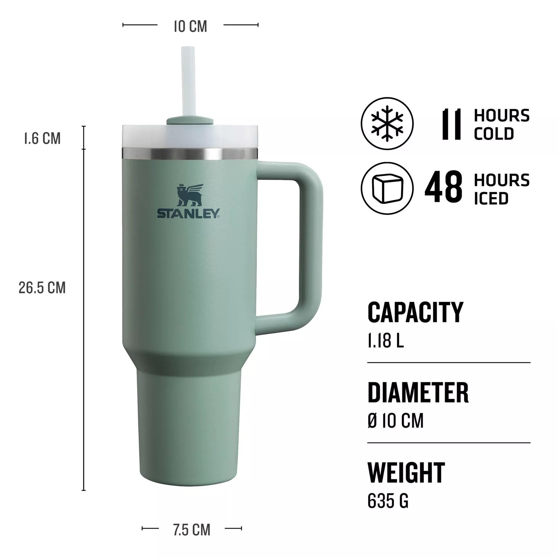 Stanley - The Quencher H2.O FlowState™ Tumbler | Shale | 1.18L Stanley - The Quencher H2.O FlowState™ Tumbler | Shale | 1.18L