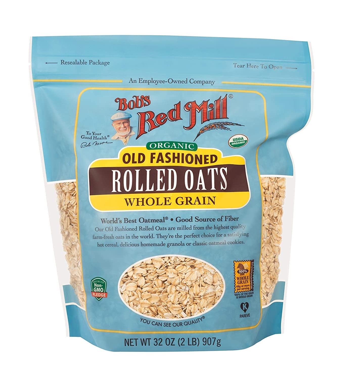 Organic Old Fashioned Rolled Oats | 907g Organic Old Fashioned Rolled Oats | 907g