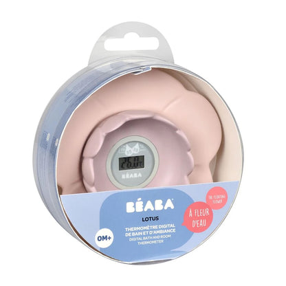 Beaba -  Lotus Multi Functional Bath & Room Digital Thermometer | Old Pink