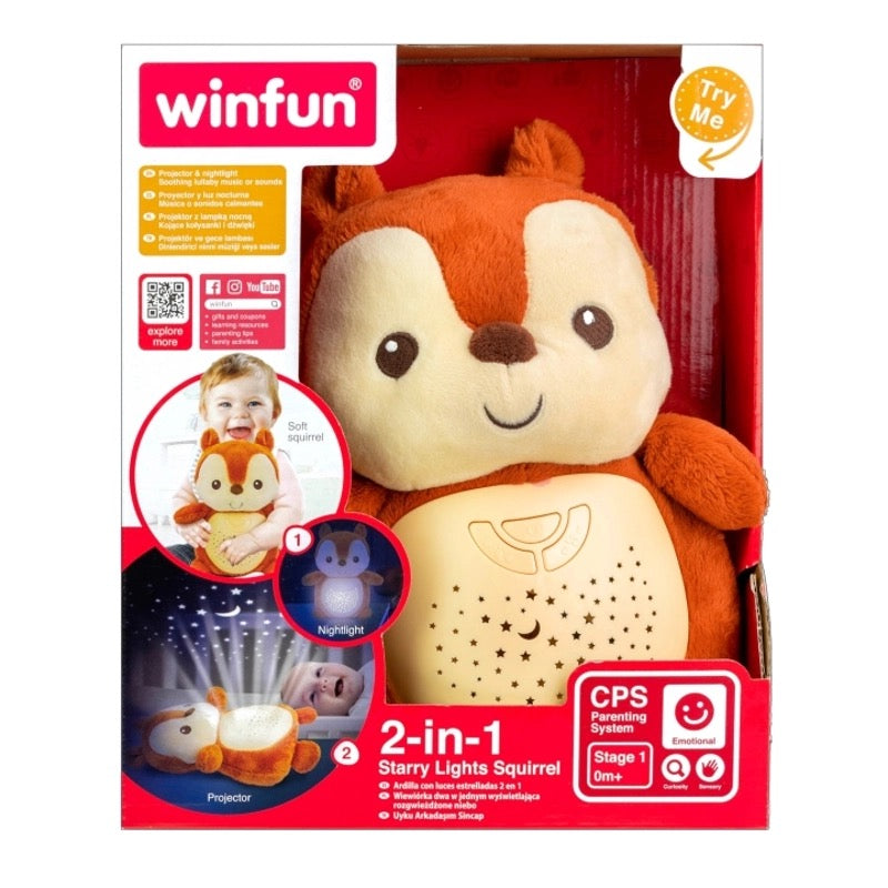 Winfun - 2-in-1 Starry Lights Squirrel | 0M+ Winfun - 2-in-1 Starry Lights Squirrel | 0M+