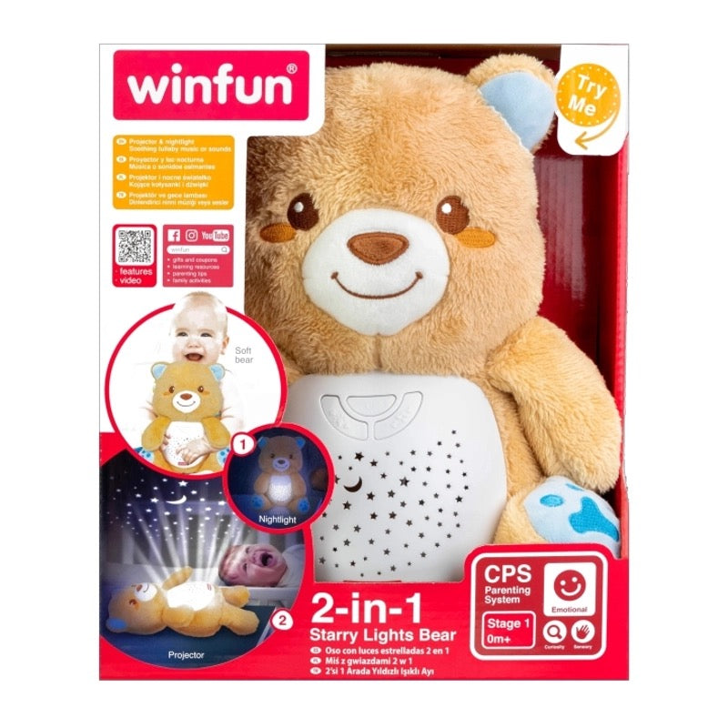 Winfun - 2-in-1 Starry Lights Bear | 0M+ Winfun - 2-in-1 Starry Lights Bear | 0M+