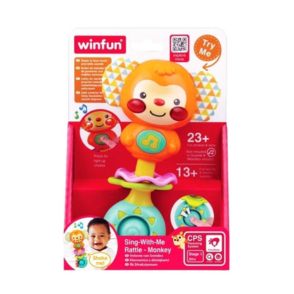 Winfun - Sing-With-Me Rattle - Monkey | 3m+