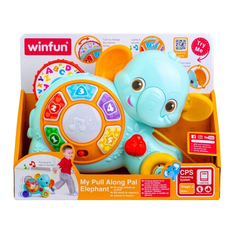 Winfun - My Pull Along Pal Elephant -Arabic | 6m+