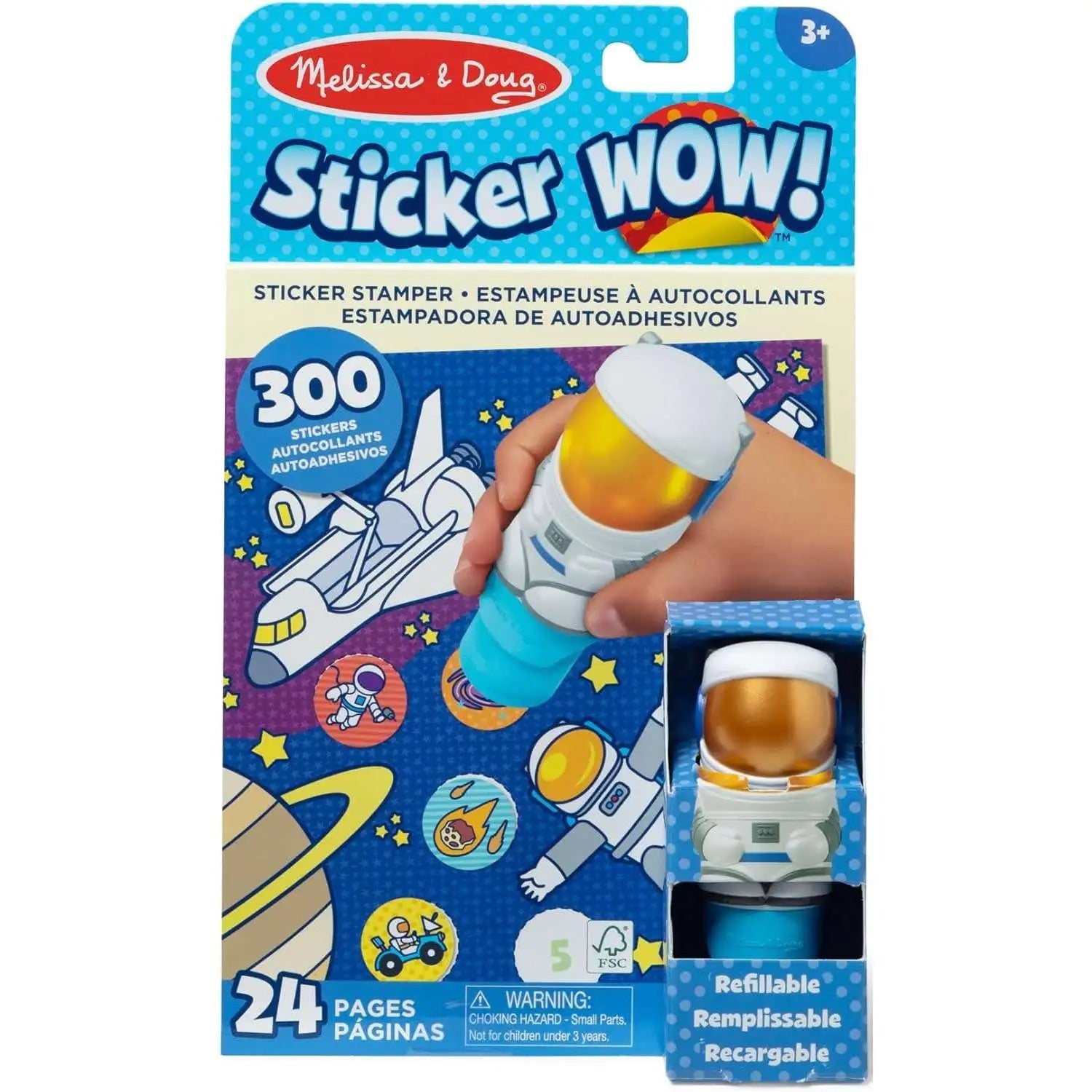 Melissa & Doug - Sticker WOW! Activity Pad + Stamp Set | Astronaut Melissa & Doug - Sticker WOW! Activity Pad + Stamp Set | Astronaut