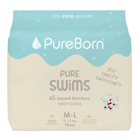Pureborn - 10 Organic Swim Pants | Size M-L | 9-14KG
