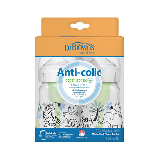 Dr. Brown's - Wide-Neck Options+ Bottles Set of 2 150ml Jungle — BambiniJO Jordan