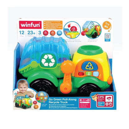 Winfun - Go Green Pull-Along Recycle Truck | 12m+