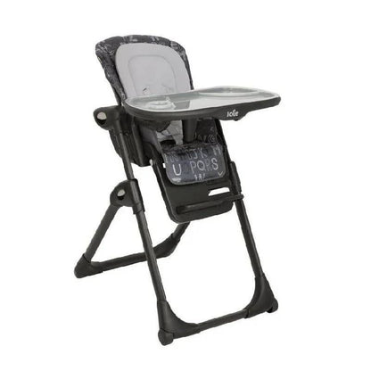 Joie - Mimzy Recline High Chair - ABC CHARCOAL