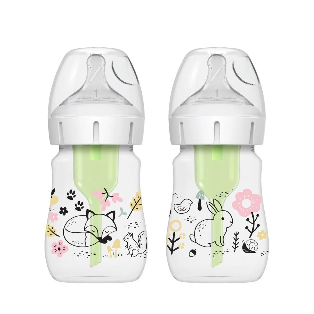 Dr. Brown's - Wide-Neck Options+ Bottles | Set of 2 | 150ml | Woodland