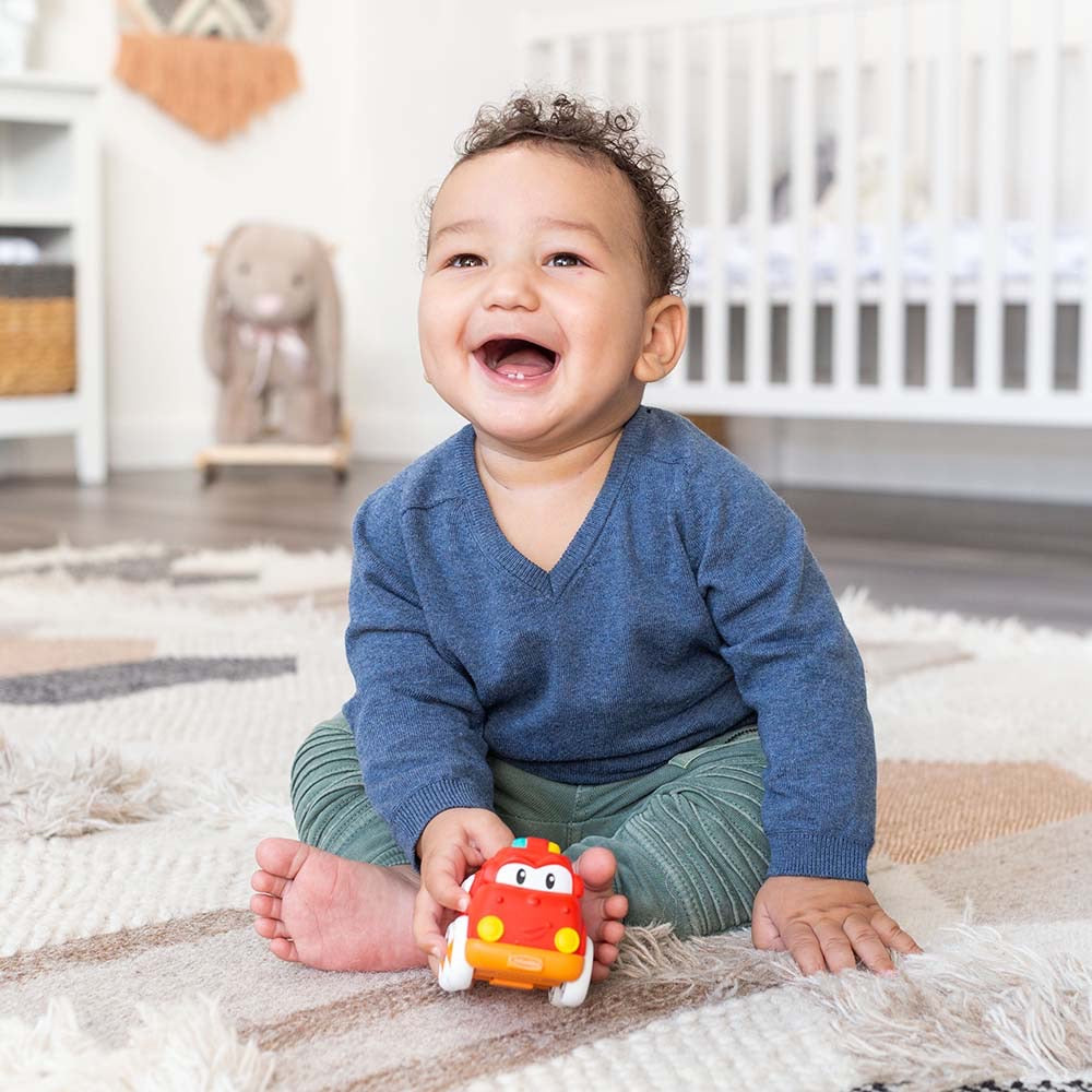 Infantino - Grip & Roll Soft Wheels Baby Toy | Fire Engine