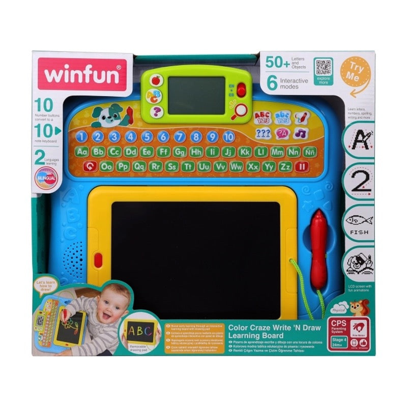Winfun - Color Craze Write ‘N Draw Learning Board | 2Y+ Winfun - Color Craze Write ‘N Draw Learning Board | 2Y+