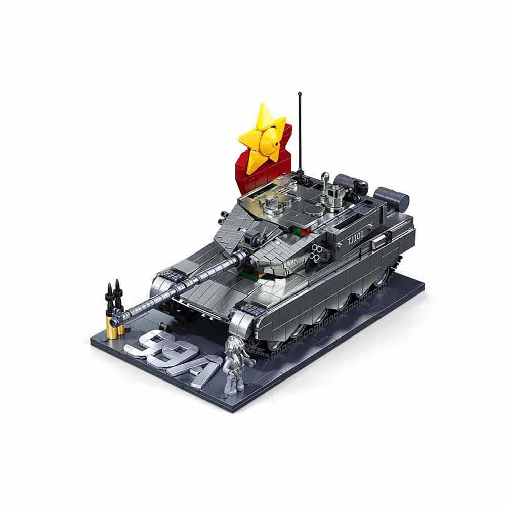 Sluban - ModelBricks 1/35 ZTZ-99AS Tank Metal Coating Version | 1079Pcs | 6Y+ Sluban - ModelBricks 1/35 ZTZ-99AS Tank Metal Coating Version | 1079Pcs | 6Y+