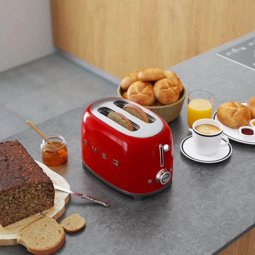 Smeg - Toaster | 2 Slots | 50's Style Aesthetic | Red