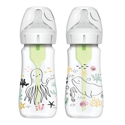 Dr. Brown's - Wide-Neck Options+ Bottles | Set of 2 | 270ml | Ocean