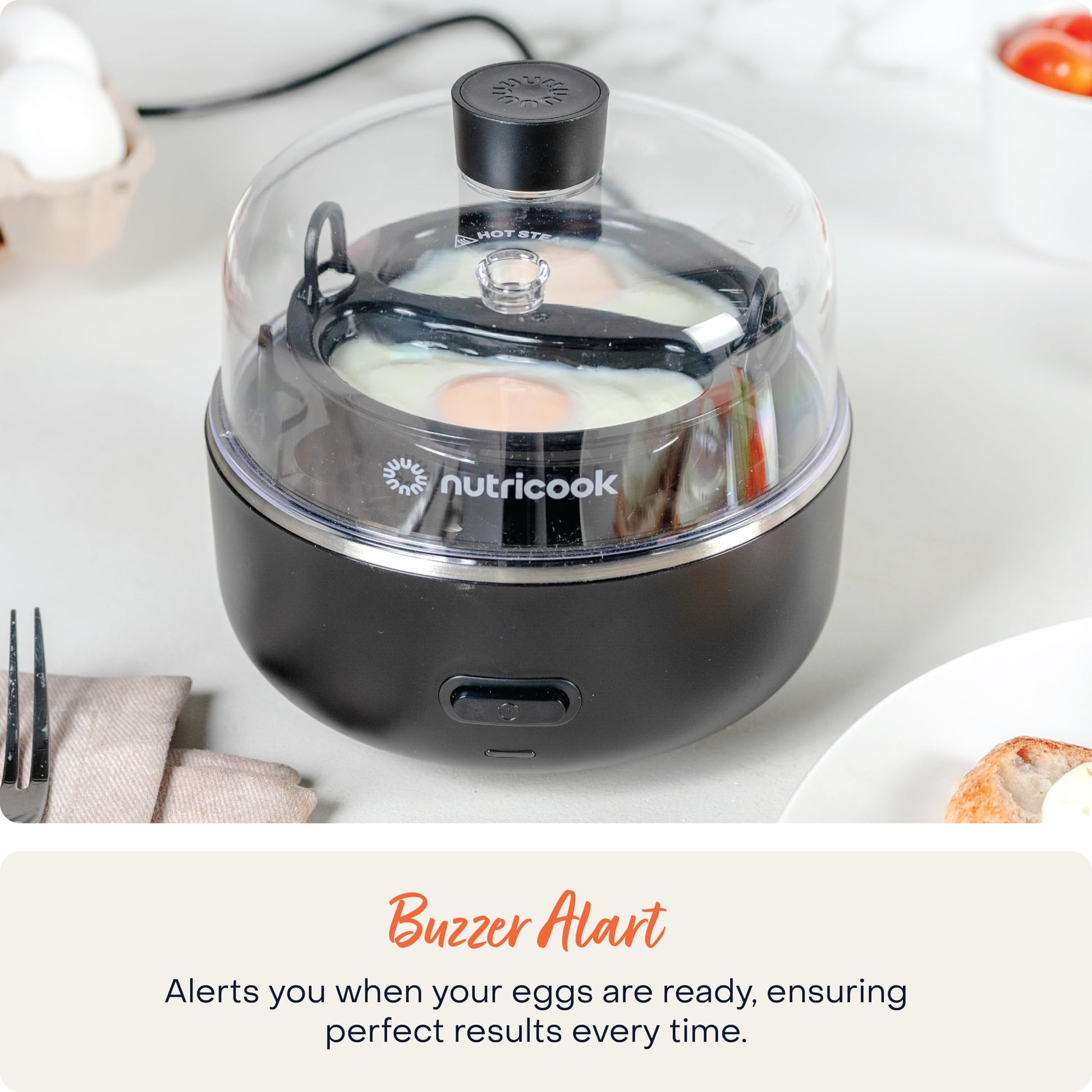 Nutricook - EGGI Egg Cooker 2 | 7 Eggs Capacity | Black Nutricook - EGGI Egg Cooker 2 | 7 Eggs Capacity | Black