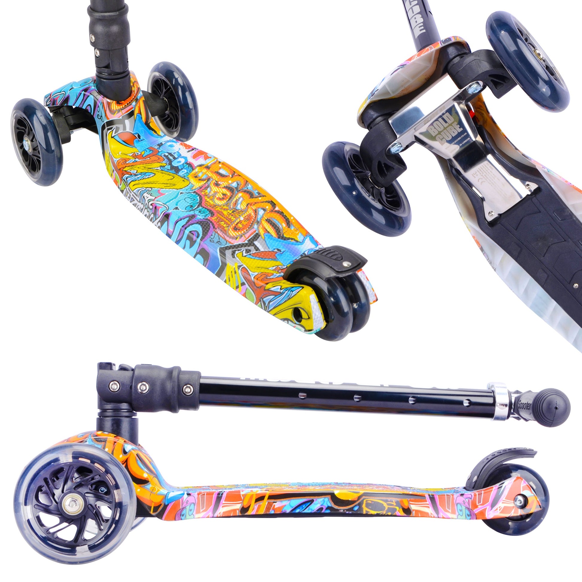 Bold Cube - Big Three Wheel Scooter | Street Graffiti | 5-10 Years Bold Cube - Big Three Wheel Scooter | Street Graffiti | 5-10 Years