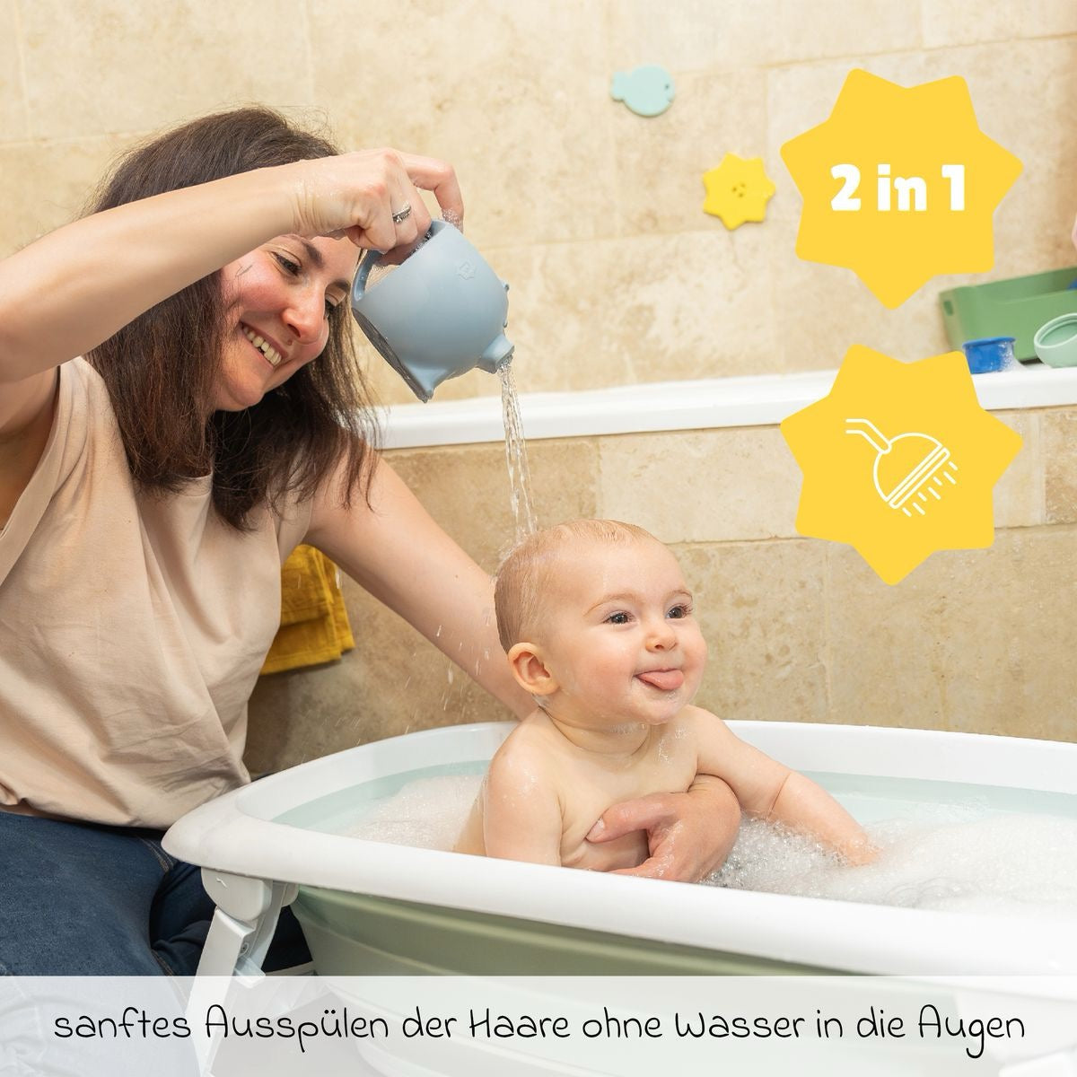 Babymoov - Badabulle | Hippopotamus Sprinkler Bath Toy | 1pc