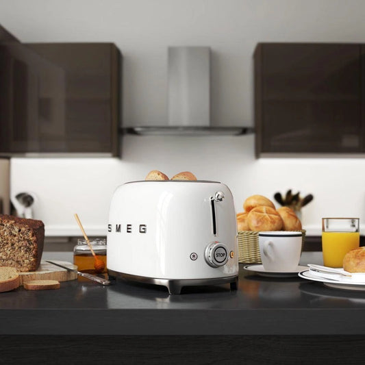 Smeg Toaster 2 Slots 50's Style Aesthetic White — BambiniJO Jordan