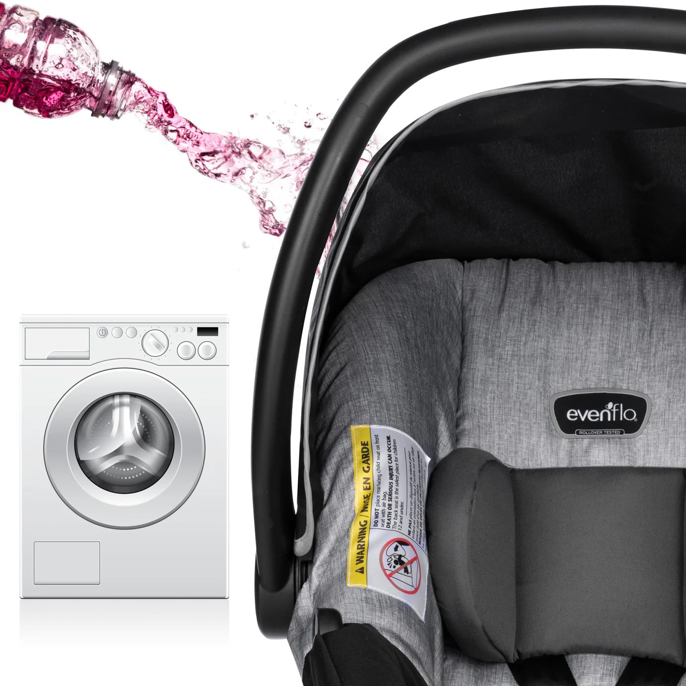 Evenflo - LiteMax Sport Infant Car Seat | Graphite Gray Evenflo - LiteMax Sport Infant Car Seat | Graphite Gray