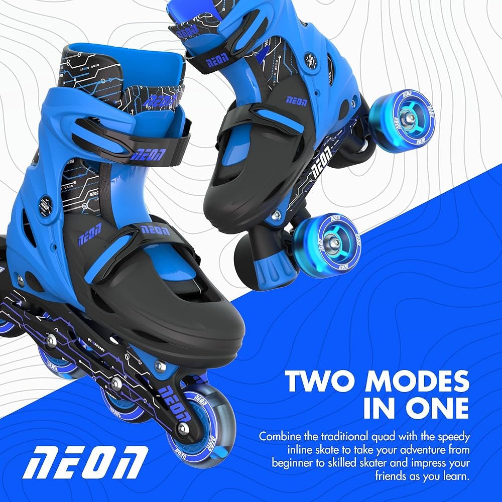 Yvolution - Neon Combo Skates 2-in-1 | Blue | 3-6 Years Yvolution - Neon Combo Skates 2-in-1 | Blue | 3-6 Years