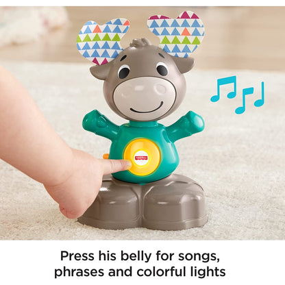 Fisher-Price - Interactive Baby Toy Lights and Sounds Musical Moose 9M+