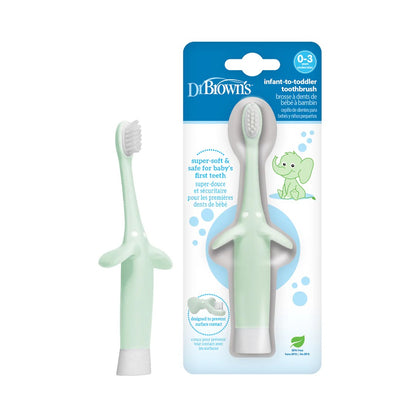 Dr Brown's - Infant to Toddler Toothbrush | Mint Elephant
